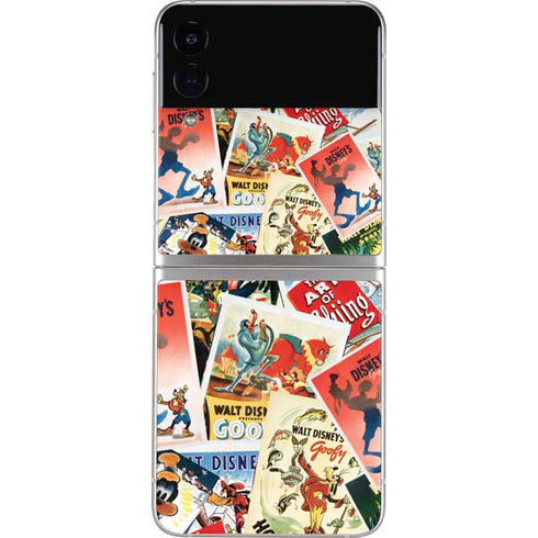 Disney Friends Retro Goofy Stamps Art Galaxy Z Flip4 5G Skin